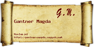 Gantner Magda névjegykártya